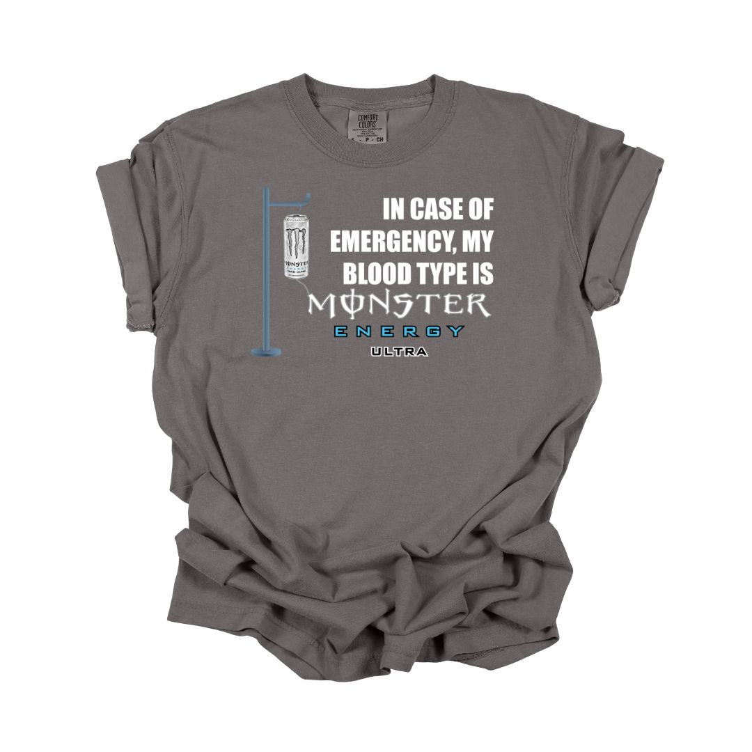 In Case of Emergency - White Monster Tee