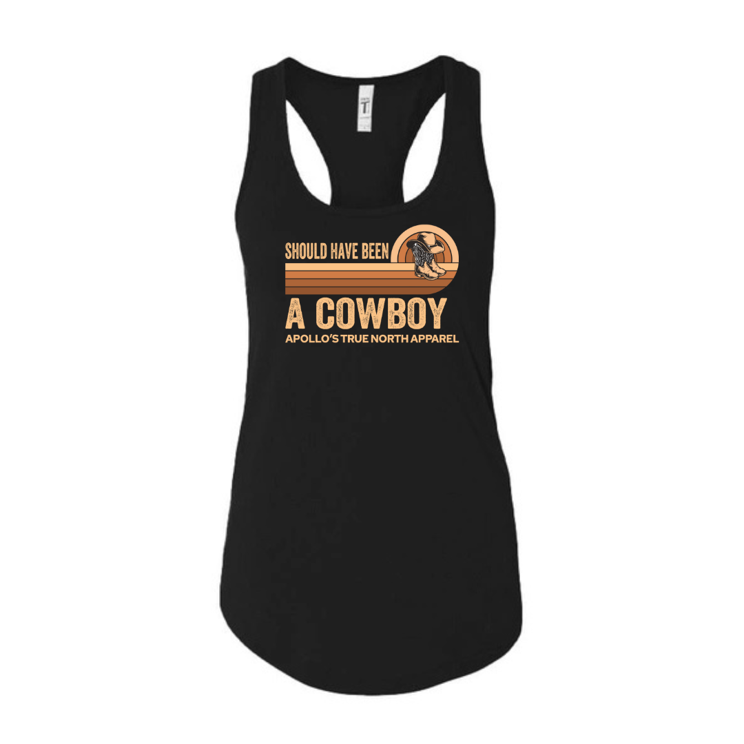 Should of Been A Cowboy Women’s Racerback Tank