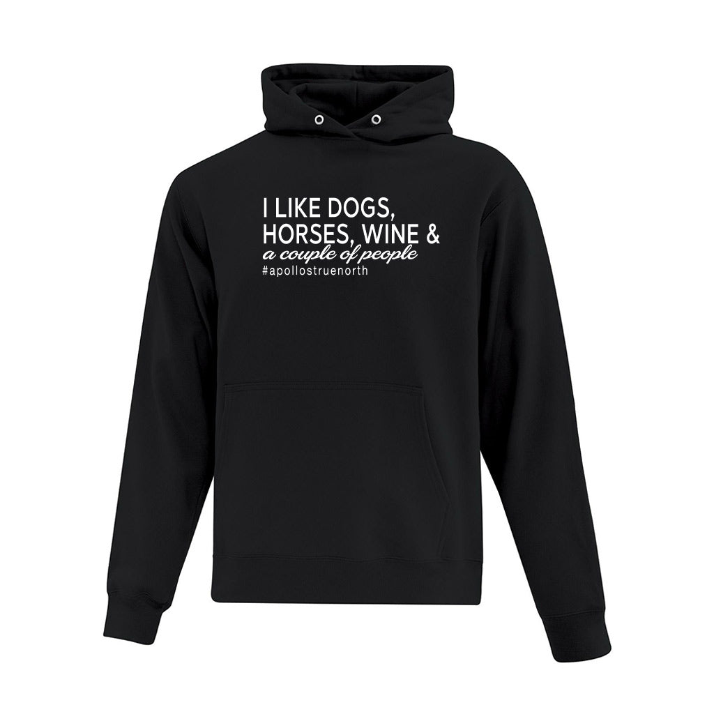 I like Horses, Dogs, Wine and a Couple of People | Elite Hoodie