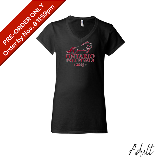 2025 Ontario Fall Finals Adult V-Neck T-Shirt - Back