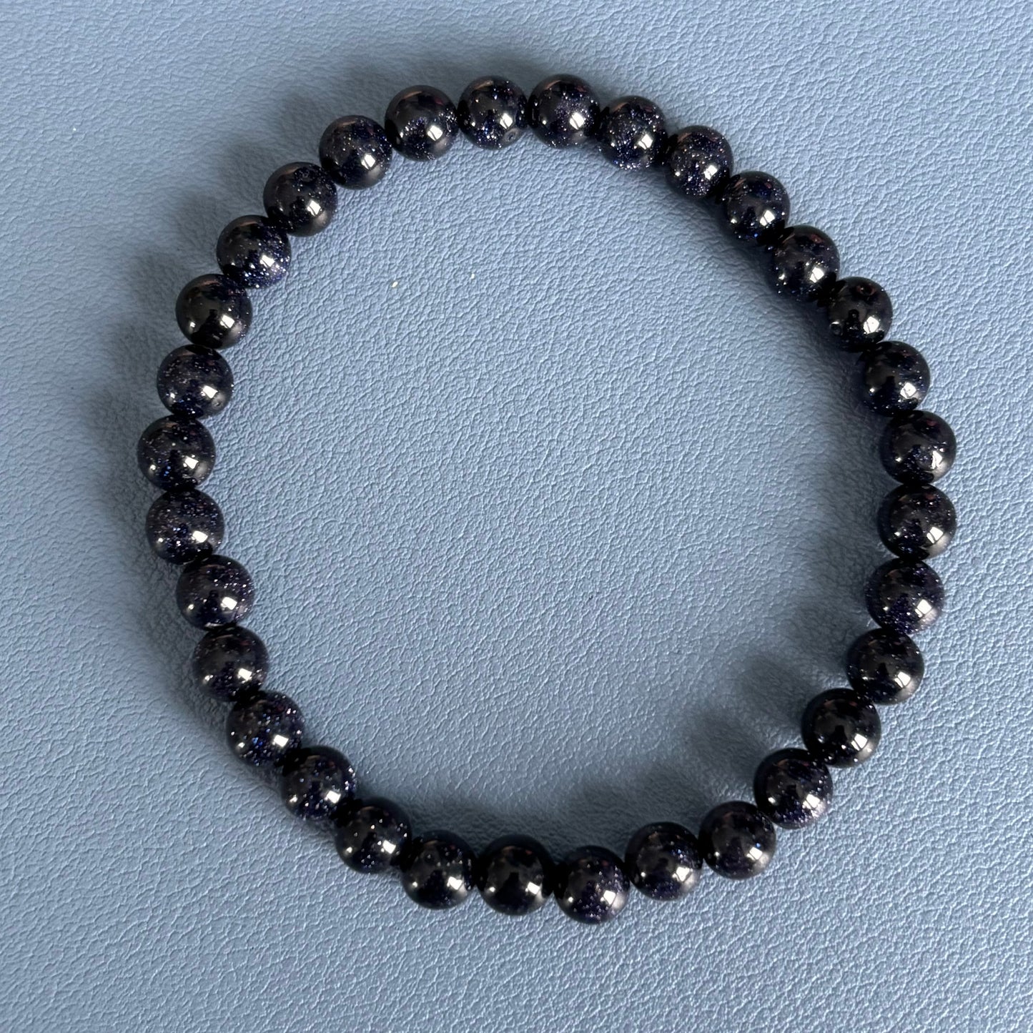 Blue Goldstone Gemstone Bracelet