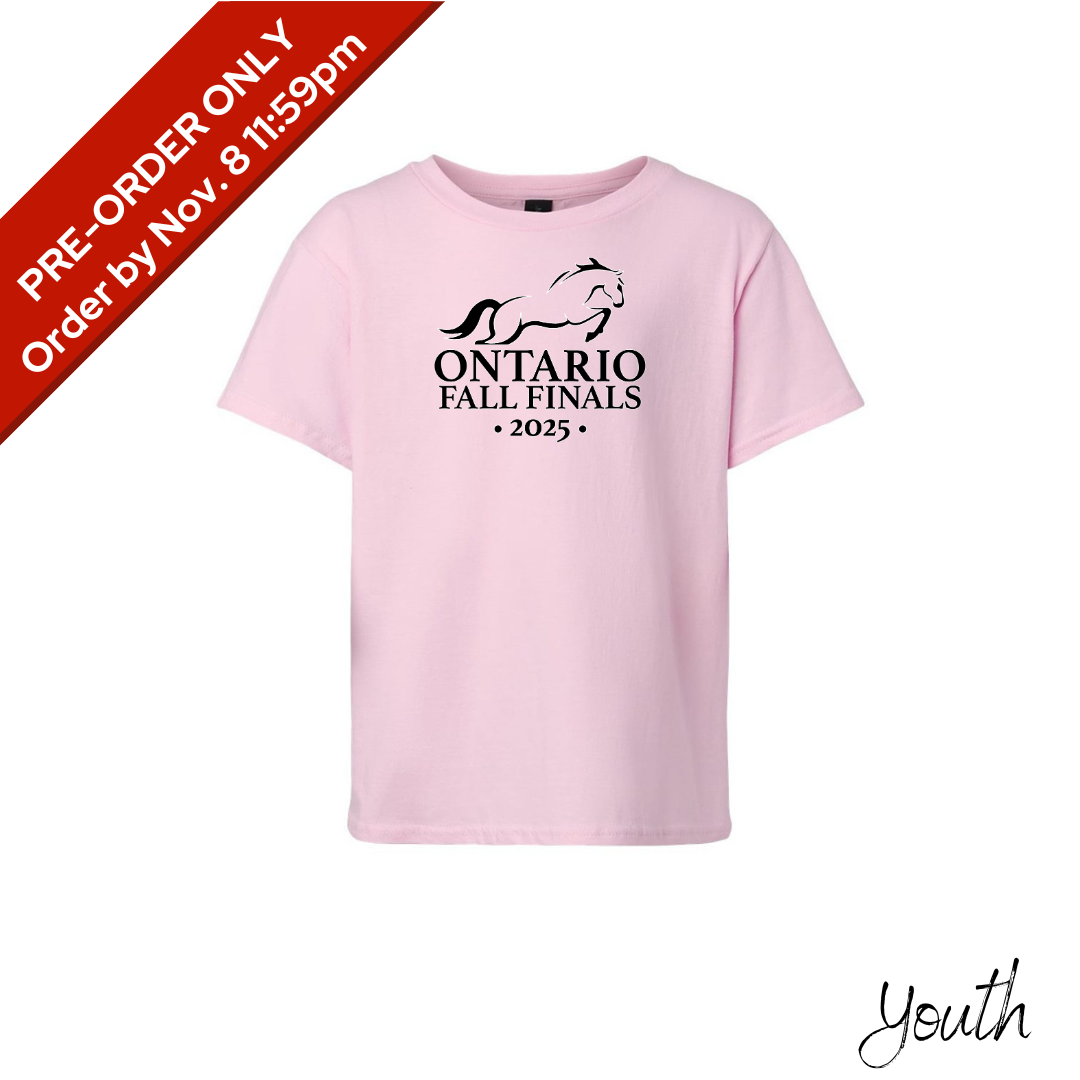 2025 Ontario Fall Finals Youth T-Shirt - Pink