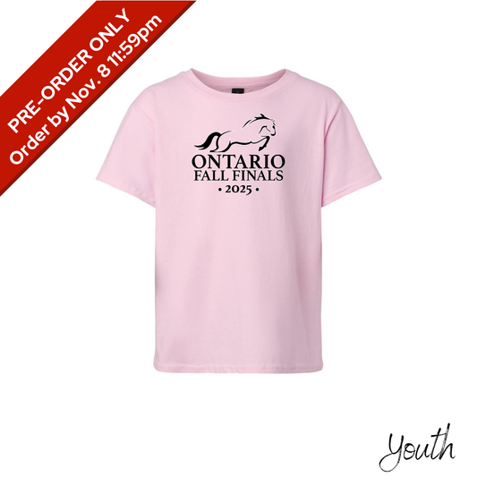 2025 Ontario Fall Finals Youth T-Shirt - Pink