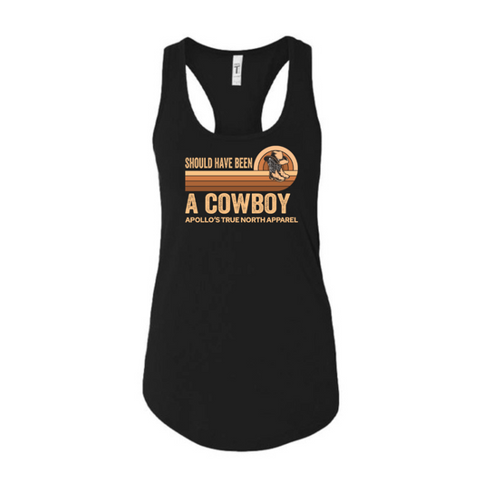 Should of Been A Cowboy Women’s Racerback Tank