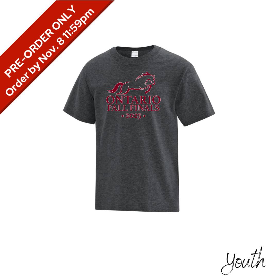 2025 Ontario Fall Finals Youth T-Shirt - Dark Heather Grey