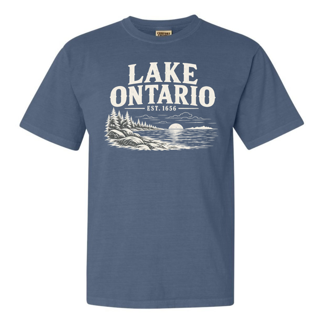 Lake Ontario Est. 1656 unisex T-shirt – Canadian Great Lakes shirt by Apollo’s True North