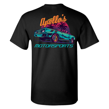 Camiseta con palmeras de neón 